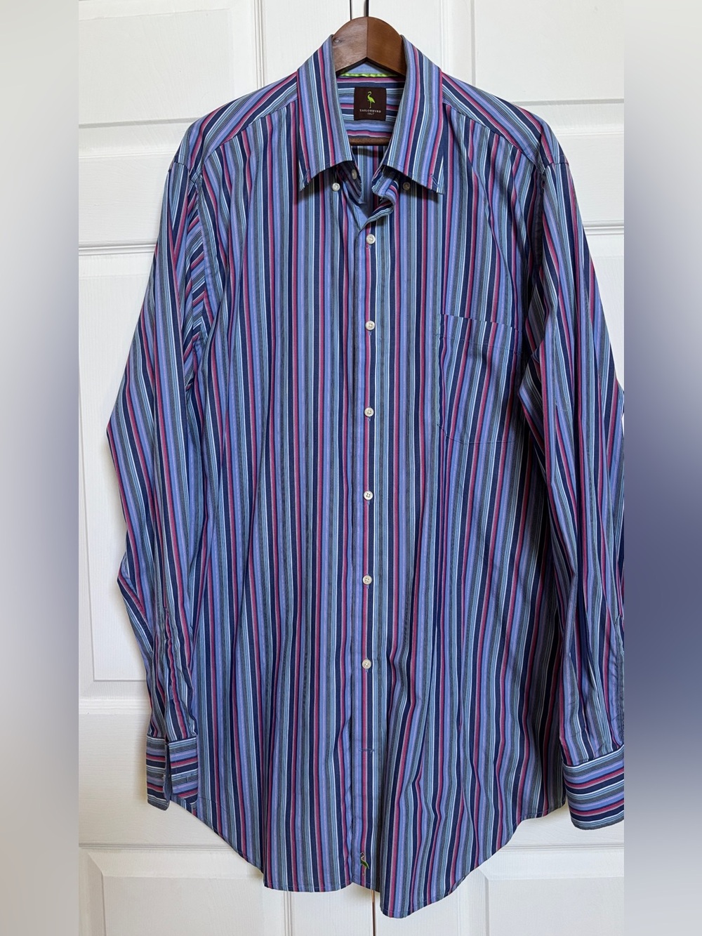 TailorByrd 3XL Striped Cotton Button Down Shirt